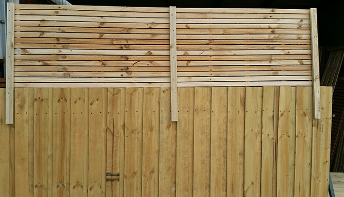 Treated Pine Fence Extensions - Lattice Factory